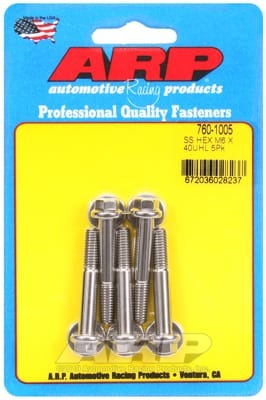 ARP M6 x 1.00 x 40 SS Hex Bolts (Set of 5)