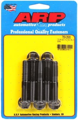 ARP 7/16-20 x 2.500 Hex Black Oxide Bolts (Set of 5)