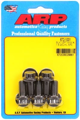 ARP M10 x 1.50 x 20 12pt Black Oxide Bolts (Set of 5)