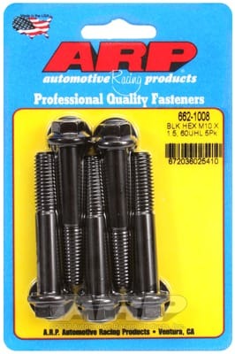 ARP M10 x 1.50 x 60 Hex Black Oxide Bolts (Set of 5)
