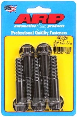 ARP 7/16in-14 x 2.250 12pt Black Oxide Bolts (Set of 5)