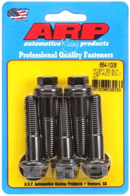 ARP M12 x 1.50 x 50 Black Oxide Hex Bolts (Set of 5)