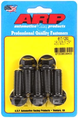 ARP 1/2-13 x 1.250 Black Oxide Hex Bolts (Set of 5)