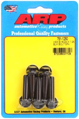 ARP 5/16-24 x 1.250 Hex Black Oxide Bolts (Set of 5)