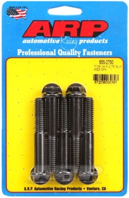 ARP 7/16-14 x 2.750 Hex Black Oxide Bolts (Set of 5)