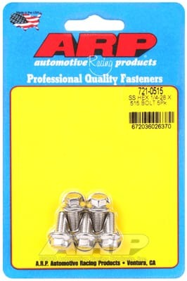 ARP 1/4-28 x 0.515 Hex SS Bolts (Set of 5)