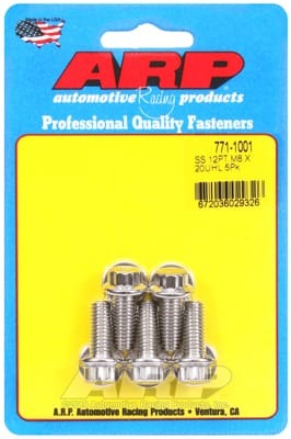ARP M8 x 1.25 x 20 12pt SS Bolts (Set of 5)