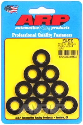 ARP M10 ID 0.850 OD Chamfer Black Washers (Set of 10)