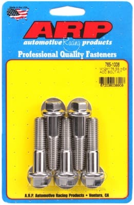 ARP M12 x 1.75 x 50 Hex Black SS Bolts (Set of 5)