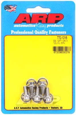 ARP M6 x 1.00 x 12 SS 12pt Bolts (Set of 5)
