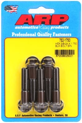ARP 3/8-24 x 1.750 Hex Black Oxide Bolts (Set of 5)