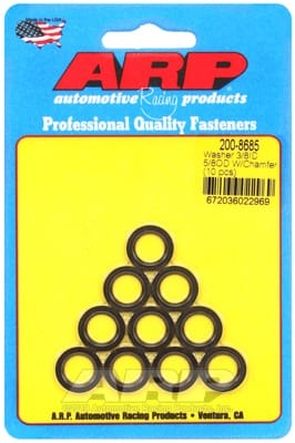 ARP 3/8in ID x 5/8in OD Machined Chamfer black Washers (Set of 10)