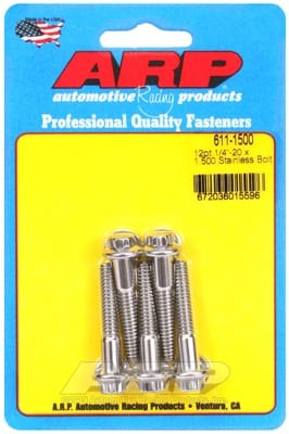 ARP 1/4in x 20 - 1.5 in UHL 12pt SS Bolt Kit (Set of 5)