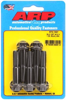 ARP M10 x 1.25 x 50 12pt Black Oxide Bolts (Set of 5)