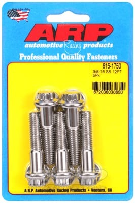 ARP 3/8 in.-16 RH Thread, 1.750 in 12 Point SS 300 Bolts (Set of 5)
