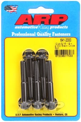 ARP 5/16-18 X 2.000in UHL 12pt Black Hex Nut Kit (Set of 5)
