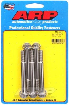 ARP M8 x 1.25 x 75mm 12pt Stainless Steel Bolts (Set of 5)