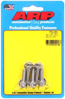 ARP M6 x 1.00 x 20 SS 12pt Bolts (Set of 5)