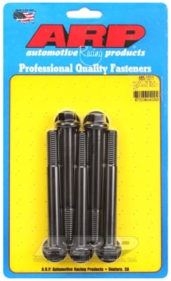ARP M12 x 1.75 x 100 Hex Black Oxide Bolts (Set of 5)