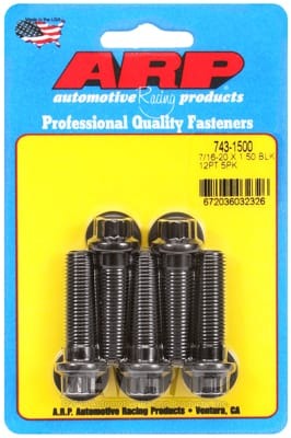 ARP 7/16 Inch -20x1.500 12pt Black Oxide Bolts (Set of 5)