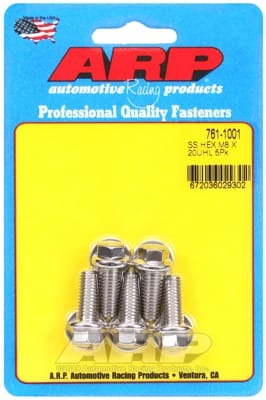 ARP M8 x 1.25 x 20 Hex SS Bolts (Set of 5)