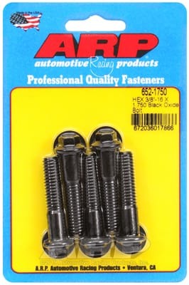 ARP 3/8-16 x 1.750 Hex Black Oxide Bolts (Set of 5)