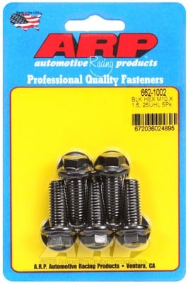 ARP M10 x 1.50 x 25 Hex Black Oxide Bolts (Set of 5)