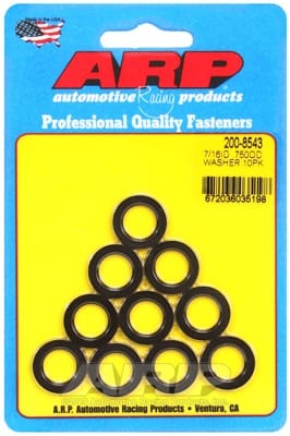 ARP 7/16 ID x 0.75 OD Black Washers - Set of 10