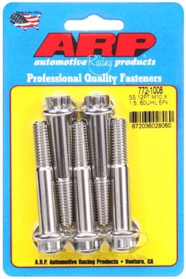 ARP M10 x 1.50 x 60 12pt SS Bolts (Set of 5)