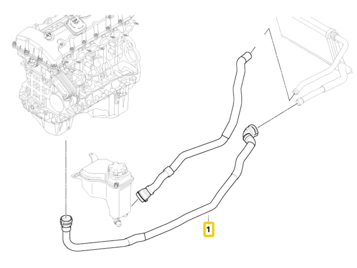 BMW E9X 335i Heater Hose Engine Inlet To Core OEM 64216983858