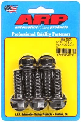 ARP M12 x 1.75 x 35 Hex Black Oxide Bolts (Set of 5)