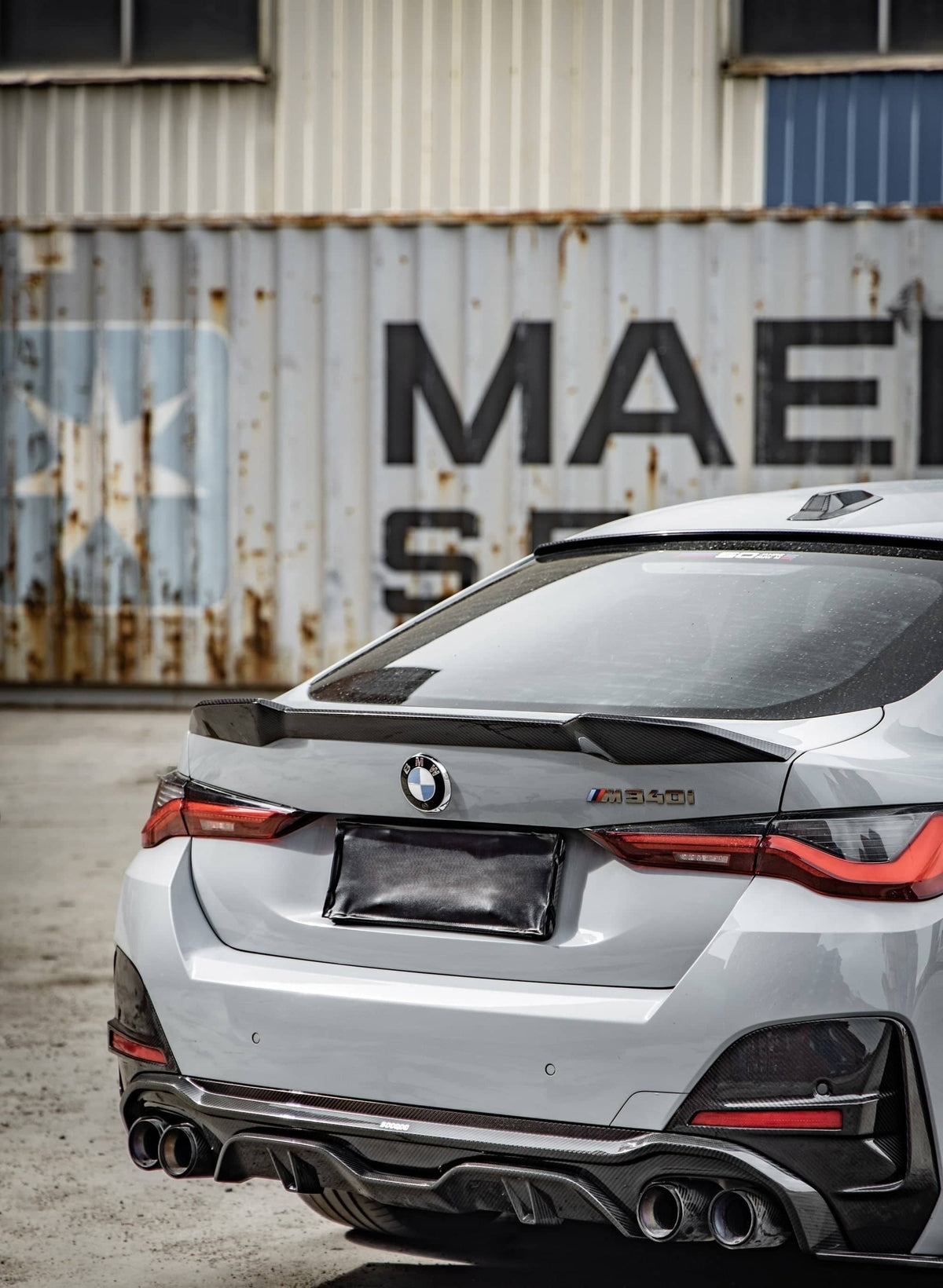 G26 SQ Style Dry Carbon Rear Bumper Trim