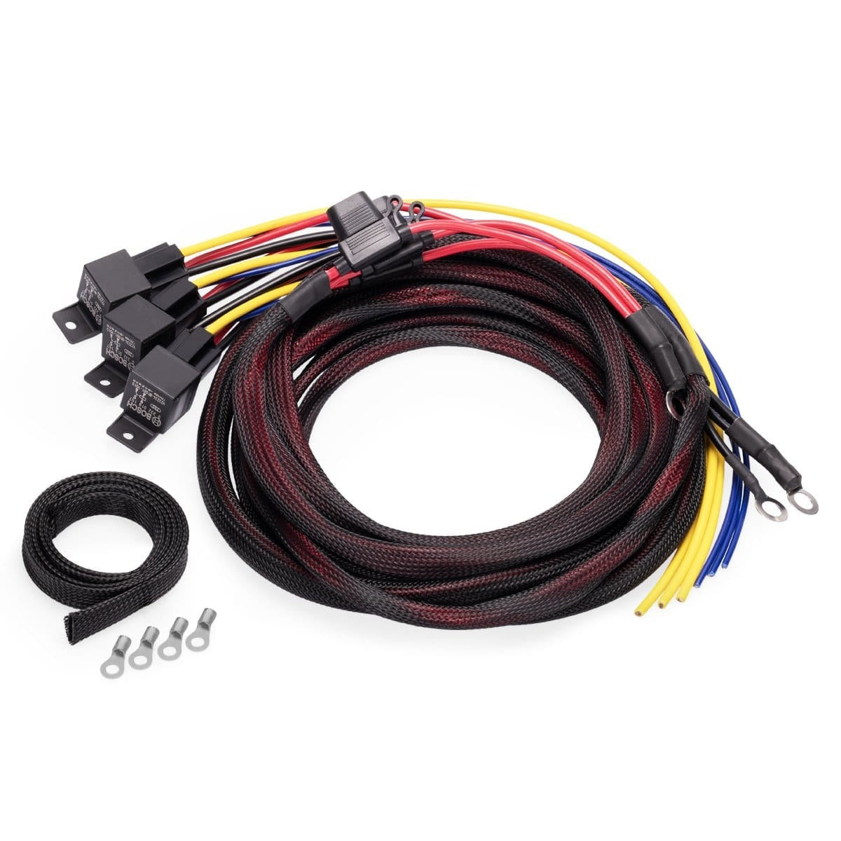 Nuke Performance Wiring kit for triple fuel pumps, 30-Amp, battery connection