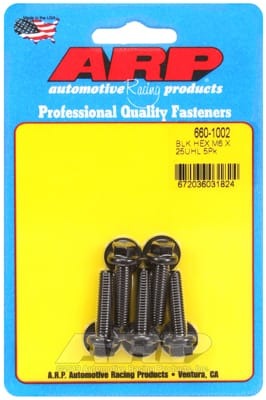 ARP M6 x 1.00 x 25 Black Oxide Hex Bolts (Set of 5)