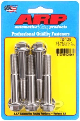 ARP M10 x 1.25 x 60 SS Hex Bolts (Set of 5)