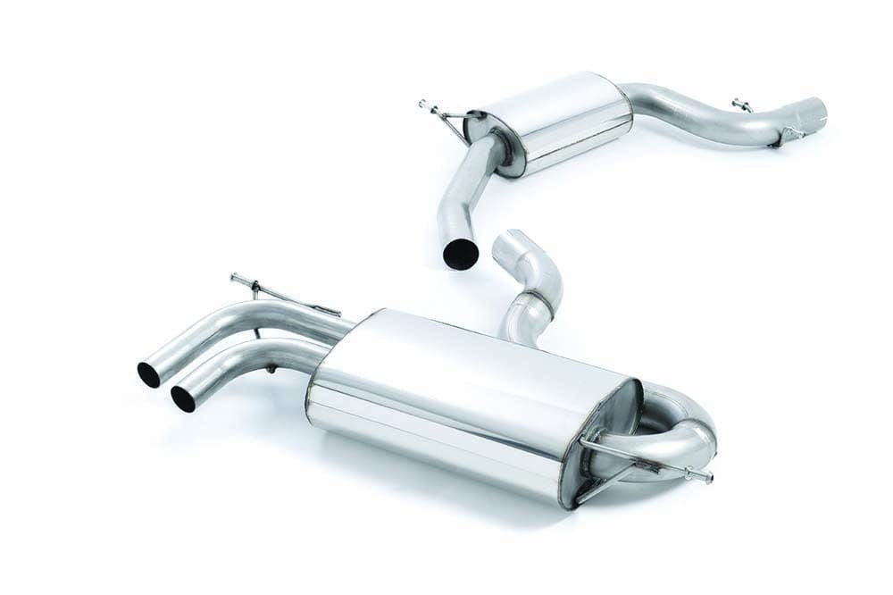 Milltek 2.75" Exhaust System with GT-80 Polished Trims - Audi A3 2.0T FSI 2WD 5 Door Sportback