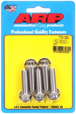 ARP 3/8-24 x 1.250 12pt SS bolts (Set of 5)