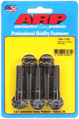 ARP 7/16in -14 x 1.750 12pt 1/2 Wrenching Black Oxide Bolts (Set of 5)