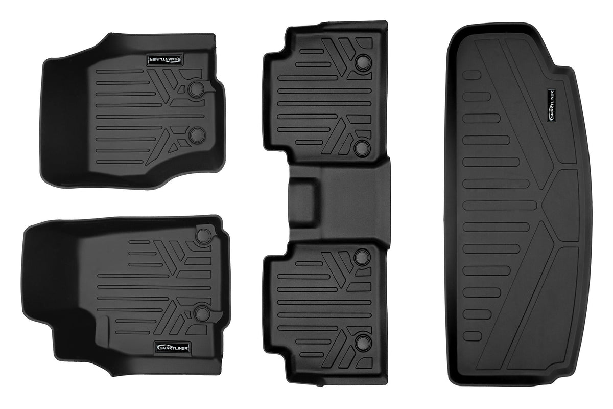 SMARTLINER Floor Liners for 2021-2026 Jeep Grand Cherokee L w/ 2nd Row Bucket Seats and center console