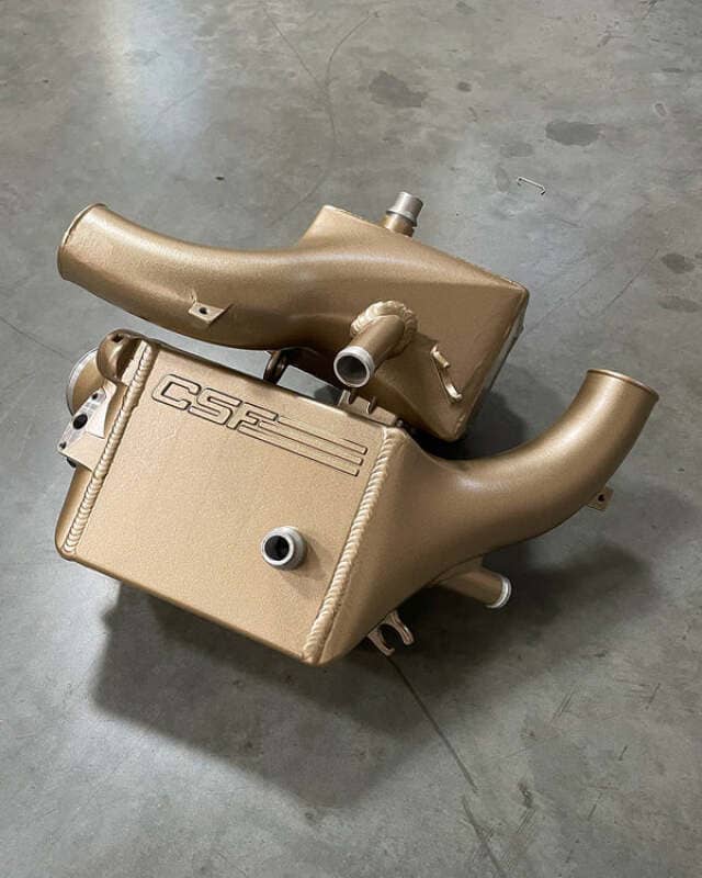 CSF 16-21 BMW M5 (F90) / 17-21 BMW M8 (F91/F92/F93) Twin Charge-Air-Cooler Set - Bismark Gold