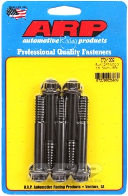 ARP M10 x 1.50 x 70 12pt Black Oxide Bolts (Set of 5)