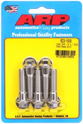 ARP 3/8-16 x 1.500 Hex SS Bolts (Set of 5)