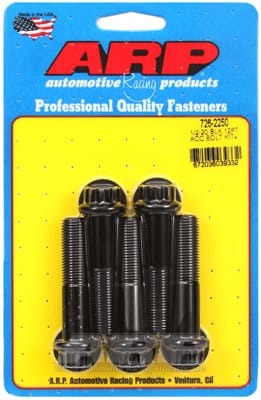 ARP 1/2in -20 x 2.250 12pt Black Oxide Bolts (Set of 5)