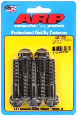 ARP 7/16in-14 x 2.000 12pt 1/2 Wrenching Black Oxide Bolts (Set of 5)