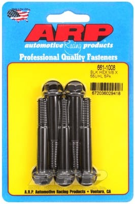 ARP M8 x 1.25 x 55 Hex Black Oxide Bolts (Set of 5)