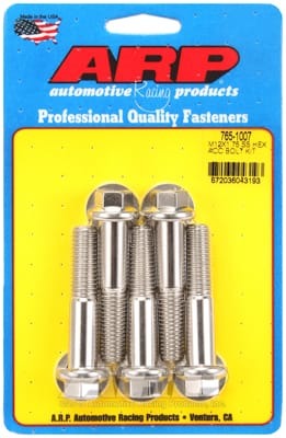 ARP M12 x 1.75 x 60 Hex Black SS Bolts (Set of 5)