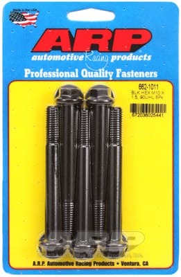 ARP M10 x 1.50 x 90 Hex Black Oxide Bolts (Set of 5)