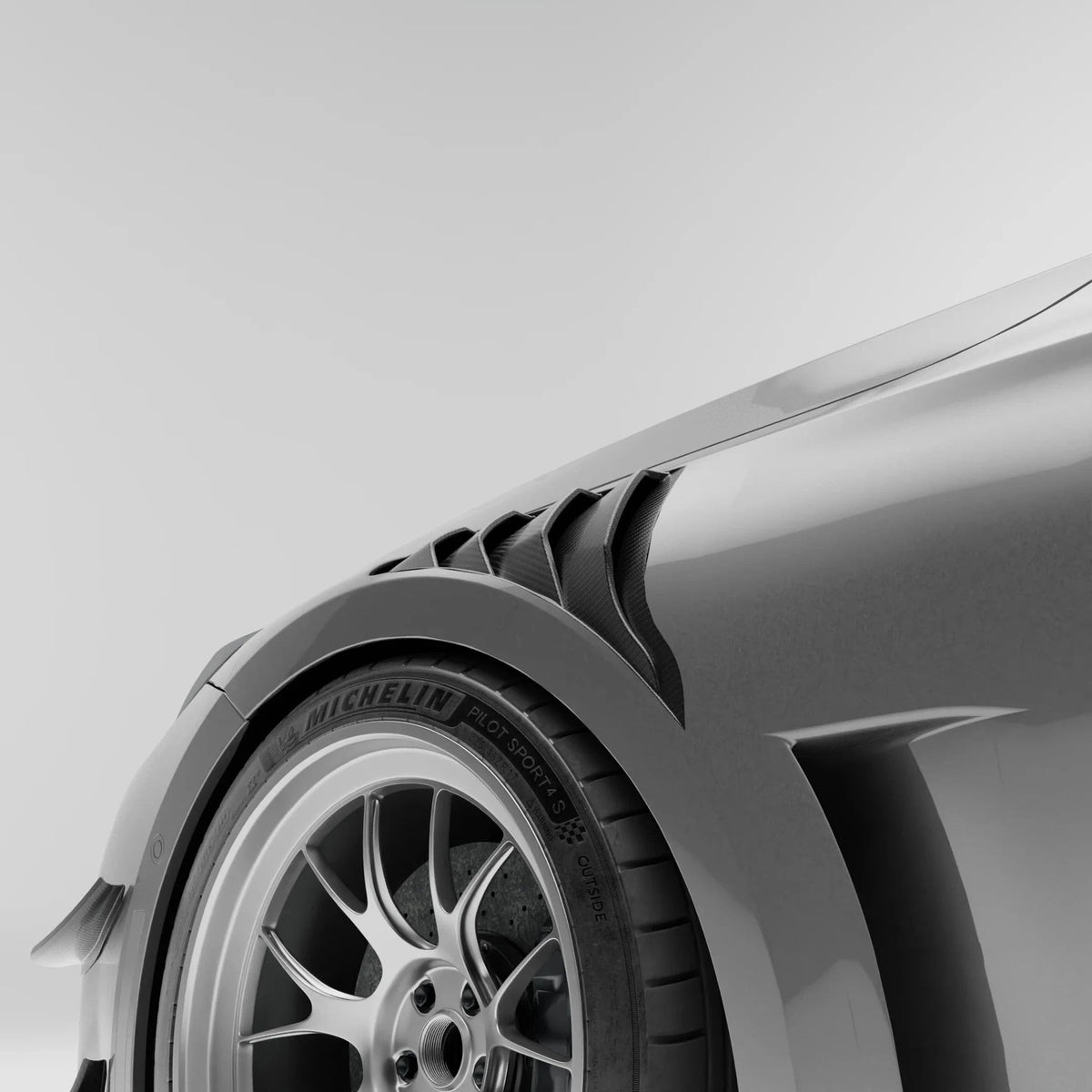 Revozport Carbon Fiber Side Fenders for BMW G87 M2-V1 HYBIRD FENDER