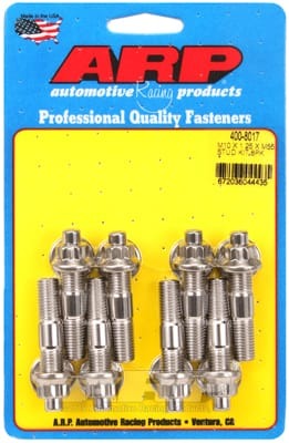 ARP Sport Compact M10 x 1.25 x 55mm Stainless Accessory Studs (Set of 8)