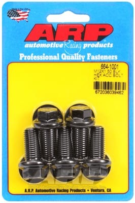 ARP M12 x 1.50 x 25 Hex Black Oxide Bolts (Set of 5)